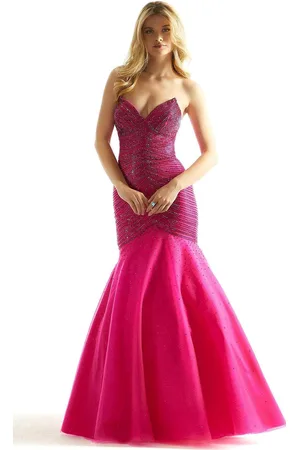 Mori Lee 49029 - Strapless Bejeweled Prom Dress