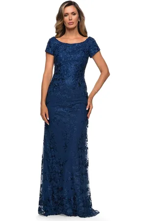 La Femme 27842 Lace Scoop Neck Sheath Dress