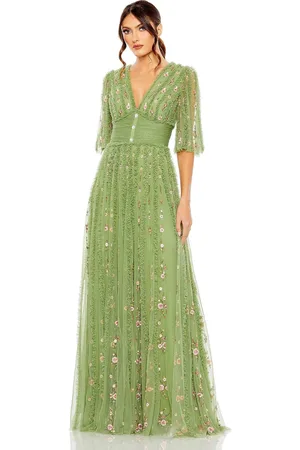 Mac Duggal 8028 - Floral Ruffled Evening Dress