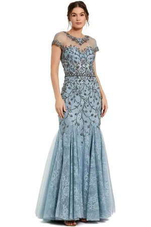 Mac Duggal 2239 - Beaded Appliqued Mermaid Evening Gown