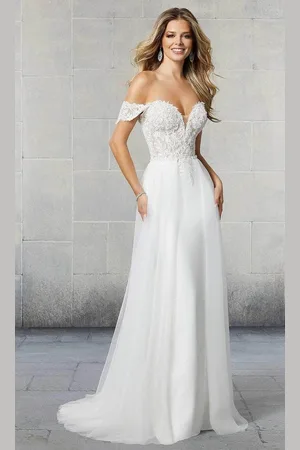 Mori Lee Bridal 6922L - Applique Wedding Gown