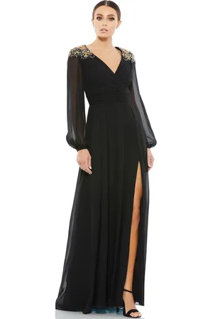 Mac Duggal 55694 - Bishop Sleeve A-Line Evening Gown | Couture Candy