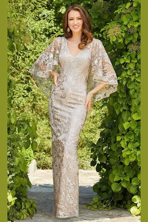 Mori Lee 72509 - Laced Capelet Dress