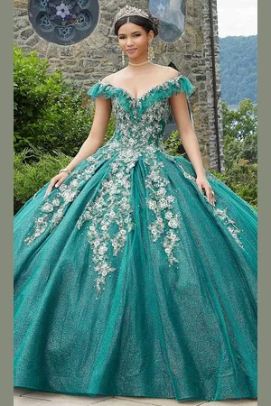 Mori Lee 89342 - Appliqued V-Neck Ballgown