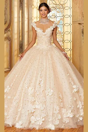 Mori Lee 34063 - 3D Florals Ballgown