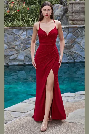 Cinderella Divine CC1618 - Lace Up Back Prom Dress