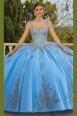 Vizcaya by Mori Lee 89435 - Floral Applique Ballgown