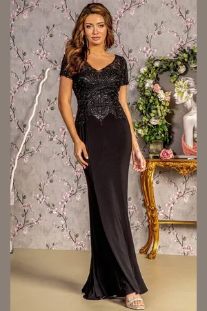 GLS by Gloria GL3361 - V-Neck Sheath Formal Dress