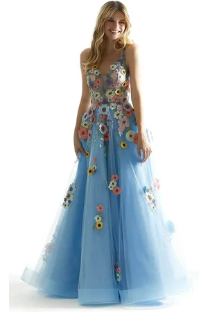 Mori Lee 49074 - Glitter Floral Prom Dress