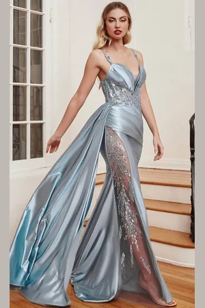 Cinderella Divine CDS417 - Pleated Plunging Sweetheart Prom Dress