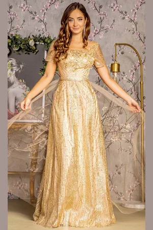 GLS by Gloria GL3493 - Beads Illusion Evening Dress