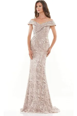 Rina Di Montella RD2740 Off Shoulder Ornate Lace Gown