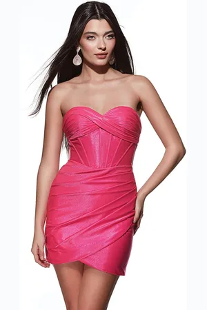 Alyce Paris 4921 - Crisscross Detail Sweetheart Cocktail Dress