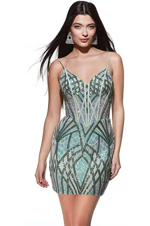 Alyce Paris 4895 - Sequin Embellished Sleeveless Cocktail Dress