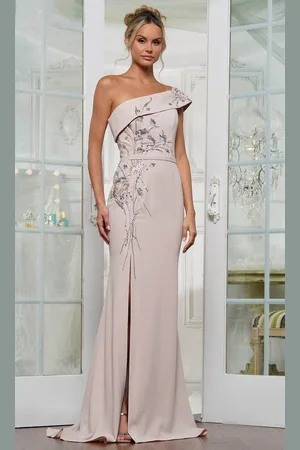 Rina Di Montella RD3203 - Asymmetrical Neck One-Shoulder Prom Gown