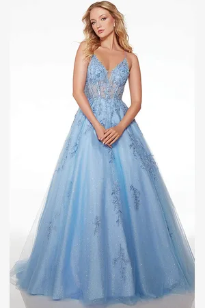 Alyce Paris 61633 - Embroidered Sleeveless Corset Ballgown