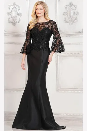 Rina Di Montella RD2939 - Bell Sleeve Mermaid Formal Gown