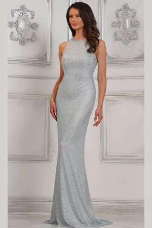 Rina Di Montella RD3140 - Allover Beaded Sleeveless Evening Dress