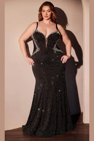 Ladivine CM365C - Cut-Out Detailed Sweetheart Neck Prom Gown