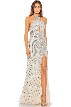 Mac Duggal 5650 - Halter Neck Sequin Evening Gown