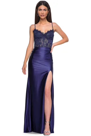 La Femme 32689 - Sleeveless Rhinestone-Embellished Bodice Prom Gown