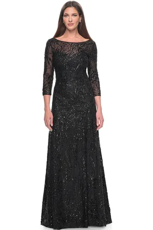 La Femme 31690 - Illusion Sequin Formal Dress