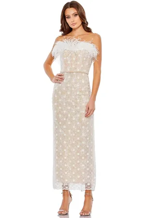 Mac Duggal 68140 - Feathered Strapless Prom Dress