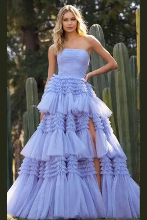 Sherri Hill 55677 - Tiered Prom Dress with Slit