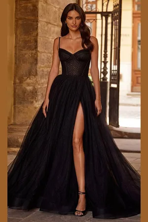 La Femme 32680 - Sleeveless Corset Bodice Prom Gown