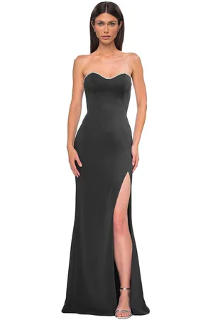 La Femme 32733 - Fitted Jersey Embellished Neckline Prom Gown