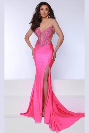 Johnathan Kayne 3001 - Strapless Crystal Beaded Prom Gown