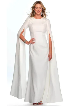 Dave & Johnny Bridal 11522 - Split Cap Sleeve Bridal Gown