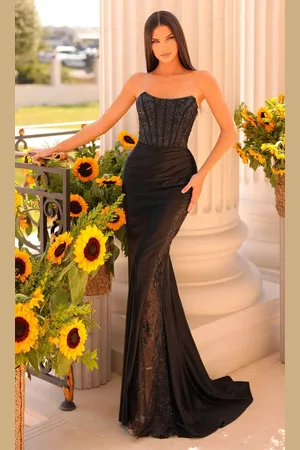 Clarisse 811146 - Scoop Sheath Dress with Overskirt