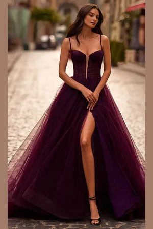 La Femme 32700 - Ruched Corset A-Line Prom Gown