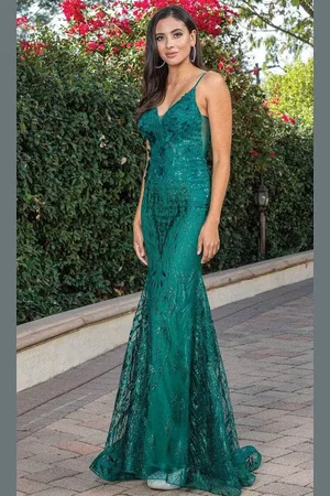 Dancing Queen 4275 - Sleeveless V-Neck Mermaid Dress