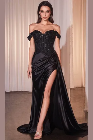 Ladivine CD803 - Sequin Appliqued Sweetheart Prom Dress