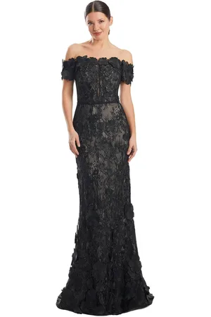 Alexander By Daymor 1971S24 - Lace Applique Off Shoulder Prom Gown