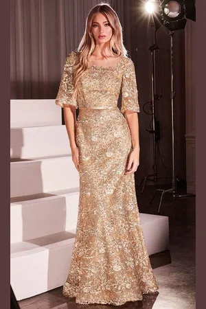 Ladivine CB149 - Square Sheath Evening Dress