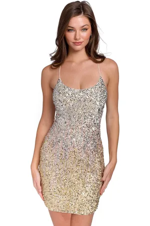Primavera Couture 3833 - Lace-Up Back Cocktail Dress