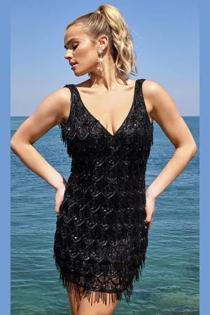 Primavera Couture 4042 - Scallop Embellished Homecoming Dress
