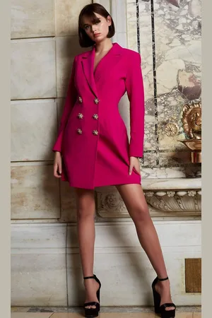 JOVANI 04172 Double Breasted Form Fitting Blazer Dress