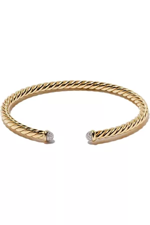 David Yurman 18kt yellow gld Modern Cablespira diamond bracelet (4mm)