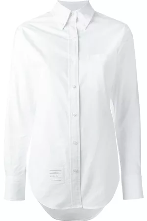 Thom Browne Classic Long Sleeve Button Down Point Collar Shirt In Oxford