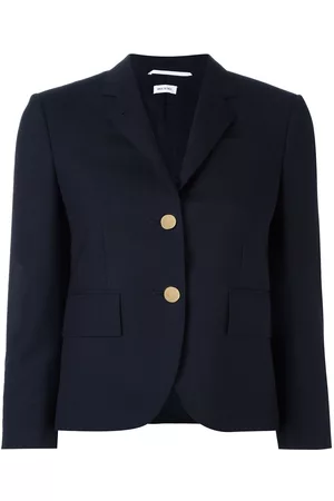 Thom Browne Classic Single Breasted Sport Coat In Navy 2-Ply Wool Fresco