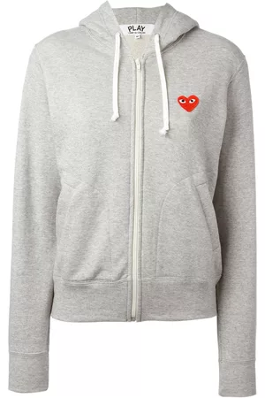 Comme des Garçons Heart-appliqué cotton hoodie