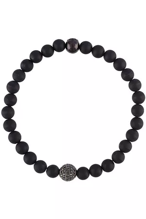 Nialaya Men Bracelets - Onyx beaded bracelet