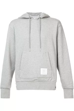 Thom Browne Stripe-detail cotton jersey hoodie