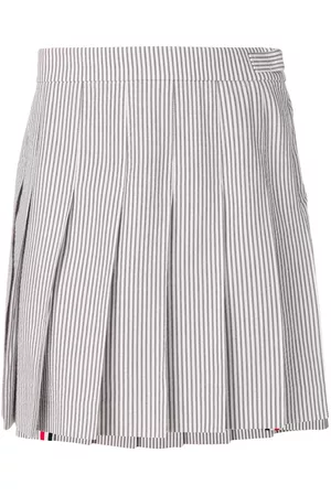 Thom Browne Seersucker pleated mini skirt