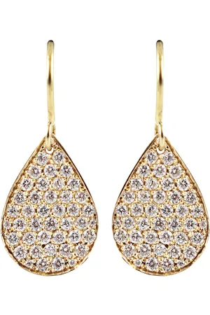 Irene Neuwirth Diamond pear shaped drop earrings
