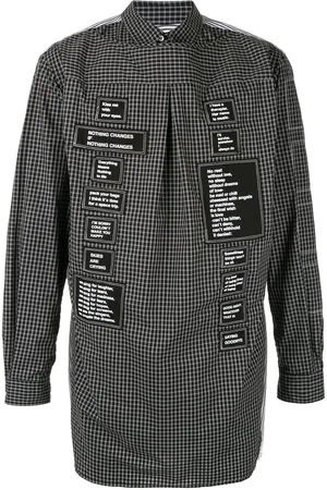 Takahiromiyashita The Soloist Deconstructed patch logo shirt
